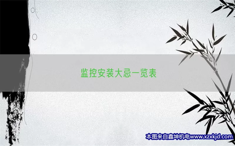 监控安装大忌一览表(pic1)