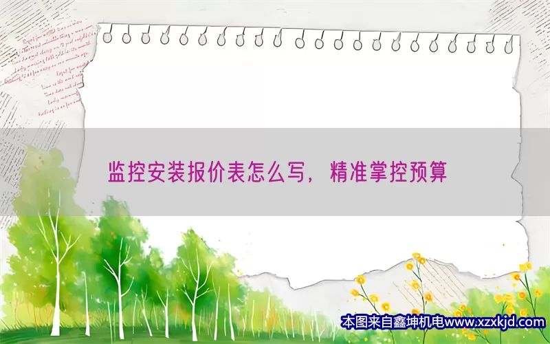 监控安装报价表怎么写，精准掌控预算(pic1)