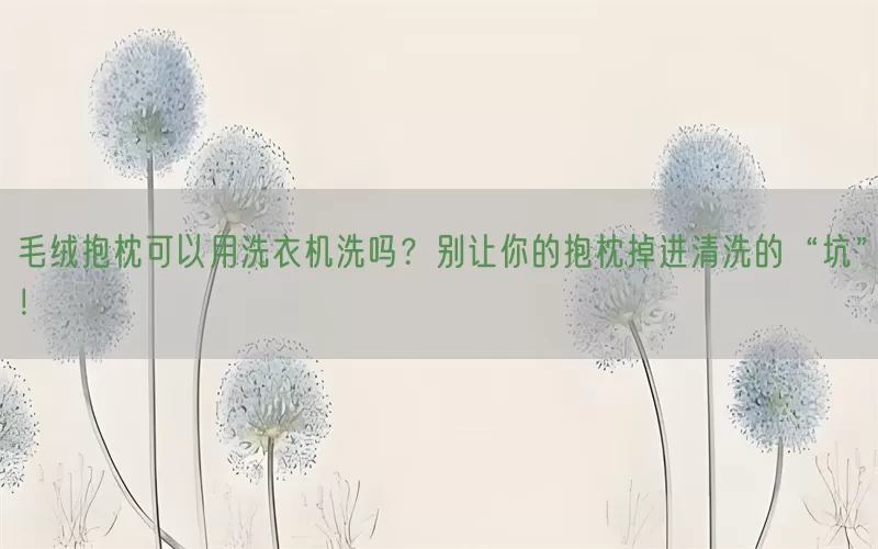 毛绒抱枕可以用洗衣机洗吗？别让你的抱枕掉进清洗的“坑”！