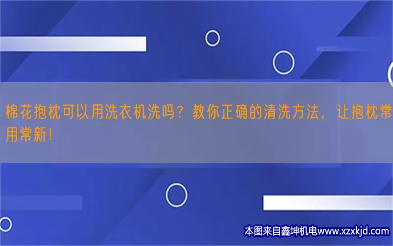 棉花抱枕可以用洗衣机洗吗？教你正确的清洗方法，让抱枕常用常新！(pic1)