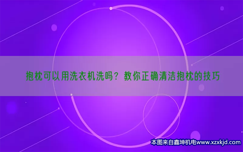 抱枕可以用洗衣机洗吗？教你正确清洁抱枕的技巧(pic1)