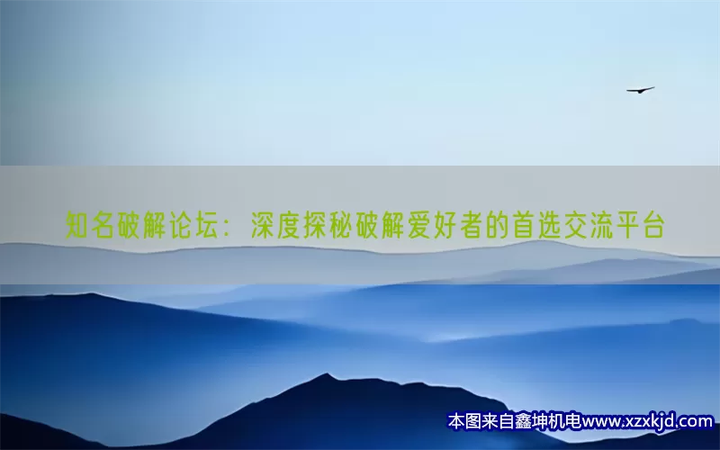 知名破解论坛：深度探秘破解爱好者的首选交流平台(pic1)