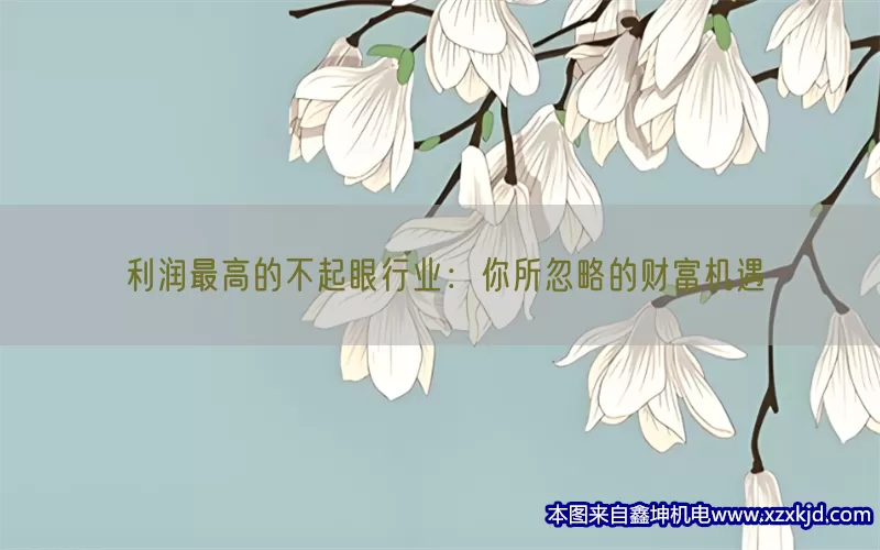 利润最高的不起眼行业：你所忽略的财富机遇(pic1)