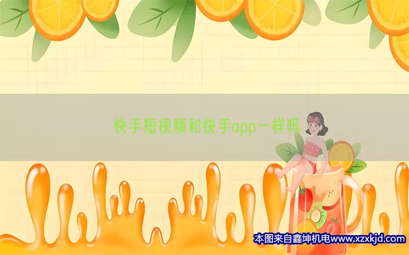 快手短视频和快手app一样吗(pic1)