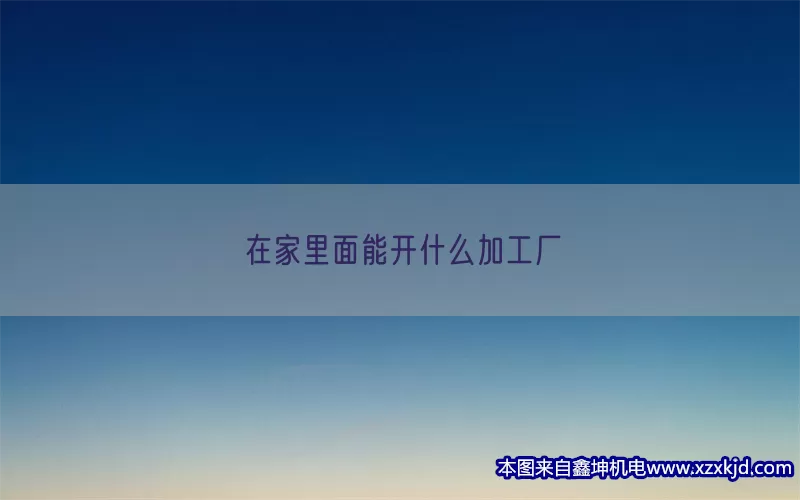 在家里面能开什么加工厂(pic1)