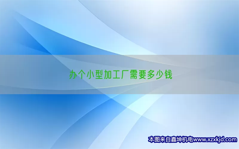 办个小型加工厂需要多少钱(pic1)