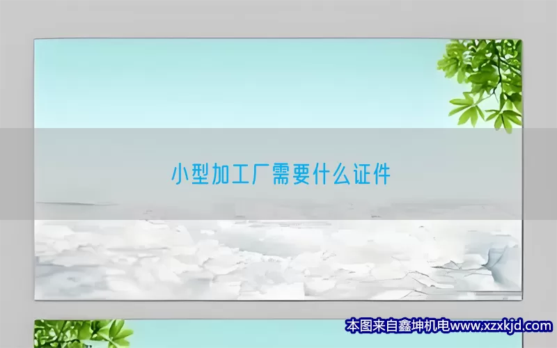 小型加工厂需要什么证件(pic1)