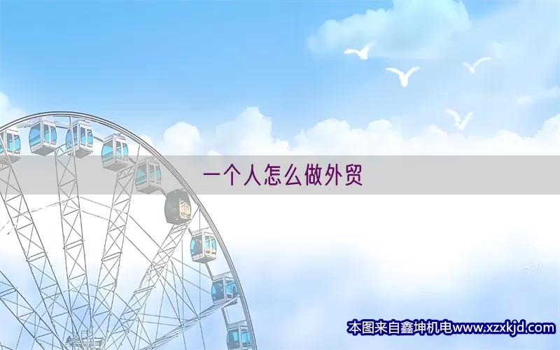 一个人怎么做外贸(pic1)