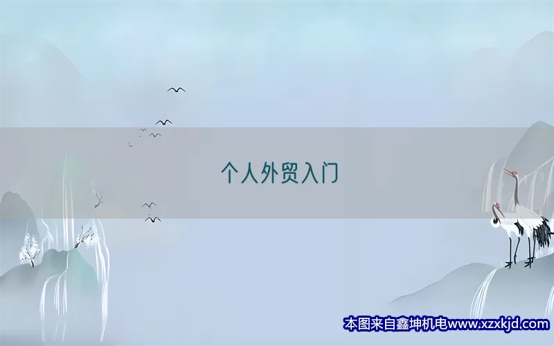 个人外贸入门(pic1)