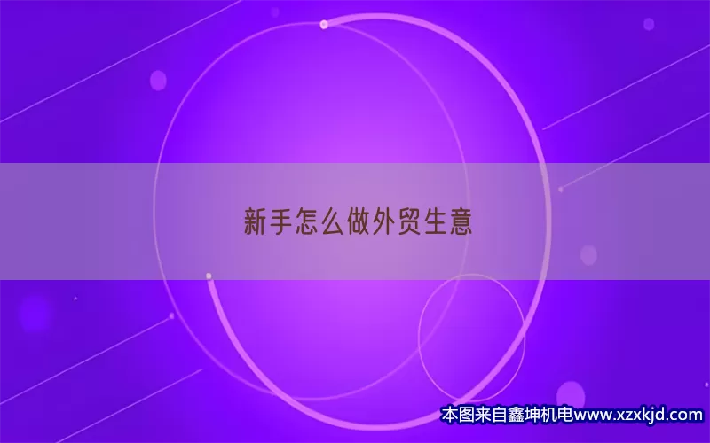 新手怎么做外贸生意(pic1)