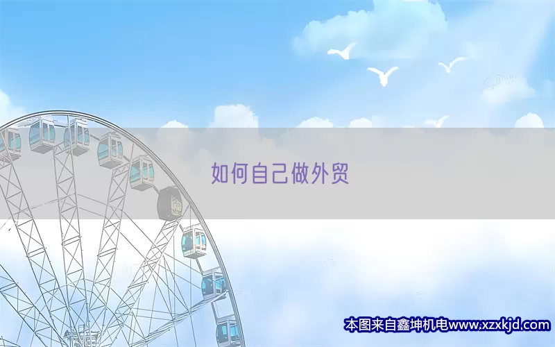 如何自己做外贸(pic1)