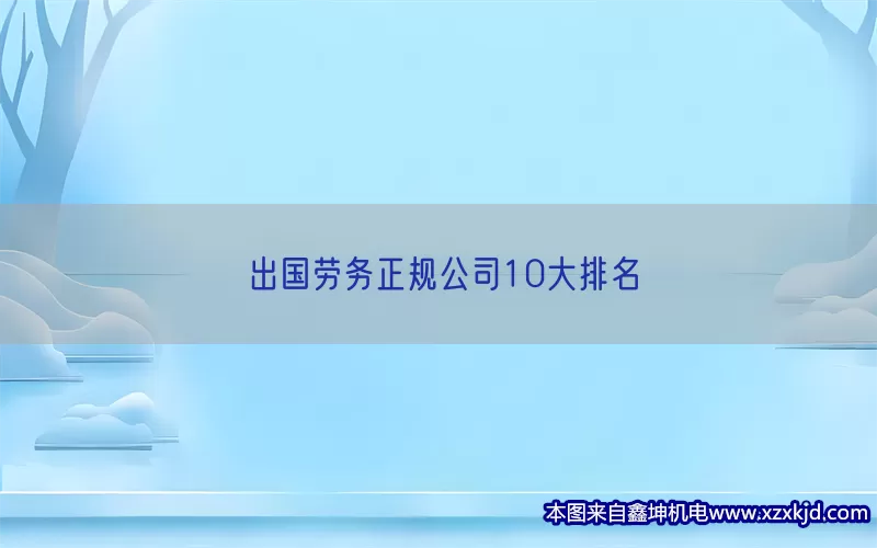 出国劳务正规公司10大排名(pic1)