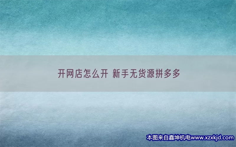 开网店怎么开 新手无货源拼多多(pic1)