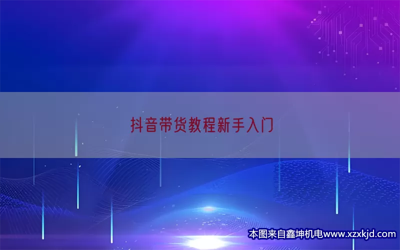 抖音带货教程新手入门(pic1)