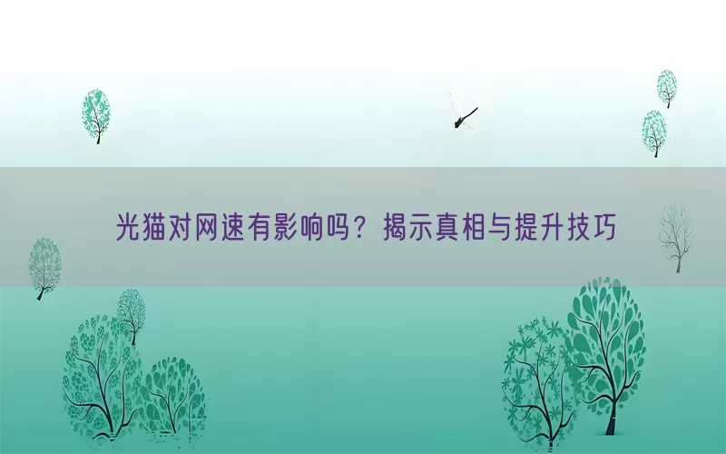 光猫对网速有影响吗?揭示真相与提升技巧