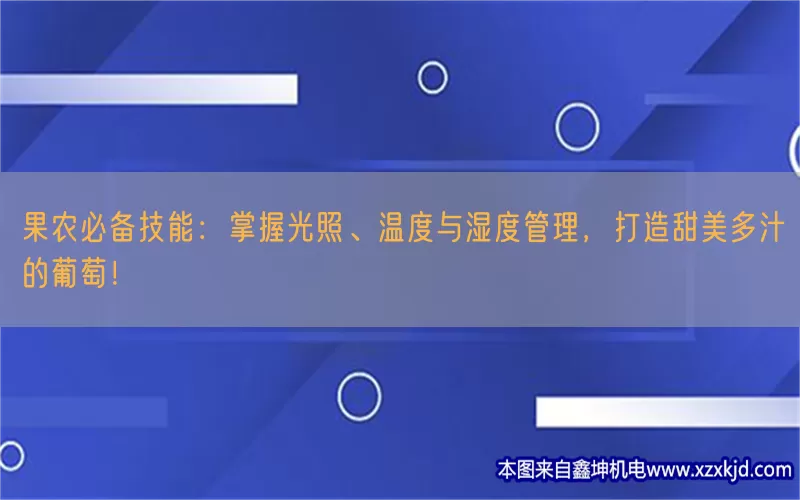 果农必备技能：掌握光照、温度与湿度管理，打造甜美多汁的葡萄！(pic1)