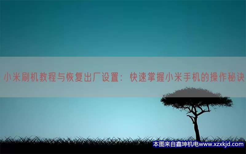 小米刷机教程与恢复出厂设置：快速掌握小米手机的操作秘诀(pic1)