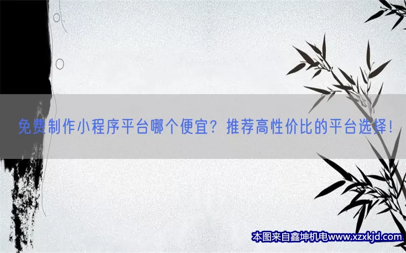 免费制作小程序平台哪个便宜？推荐高性价比的平台选择！(pic1)