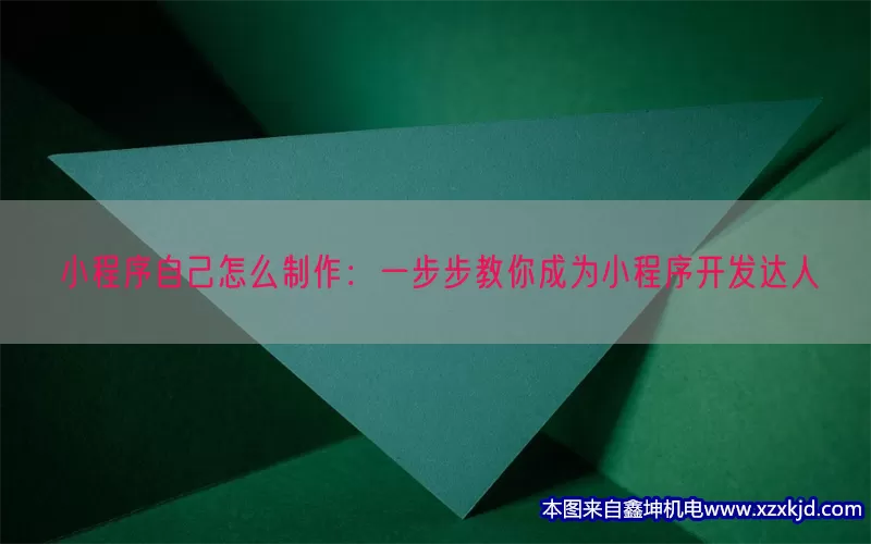 小程序自己怎么制作：一步步教你成为小程序开发达人(pic1)