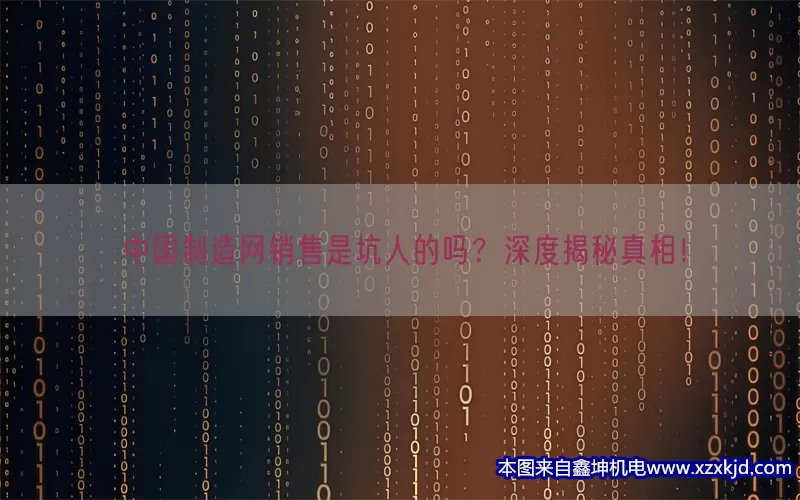 中国制造网销售是坑人的吗？深度揭秘真相！(pic1)