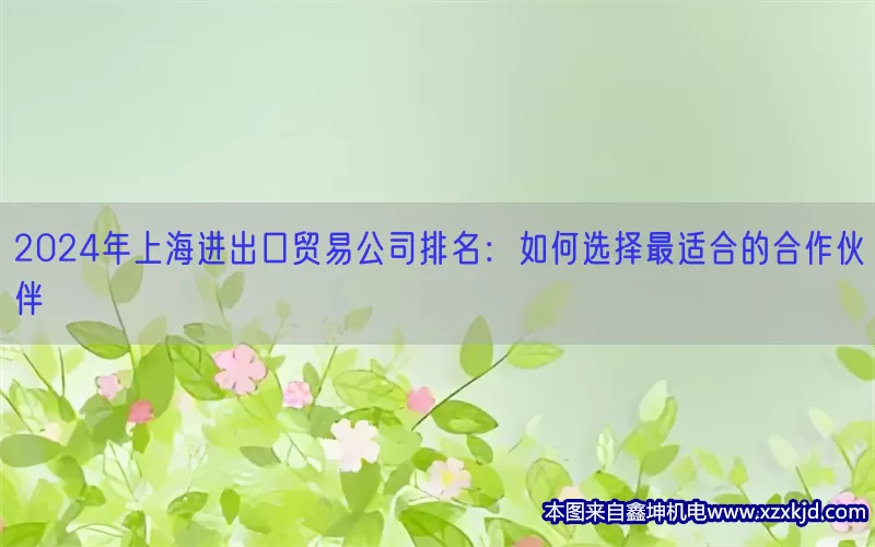 2024年上海进出口贸易公司排名：如何选择最适合的合作伙伴(pic1)