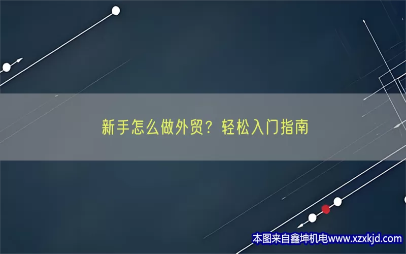 新手怎么做外贸？轻松入门指南(pic1)