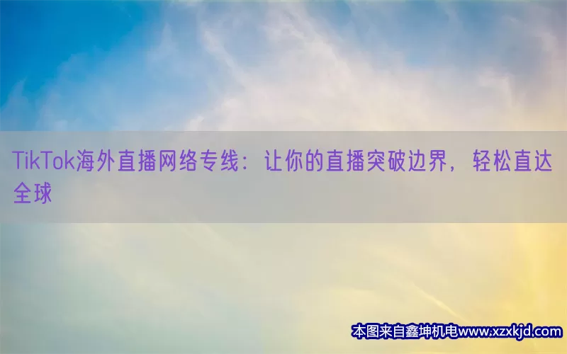 TikTok海外直播网络专线：让你的直播突破边界，轻松直达全球(pic1)
