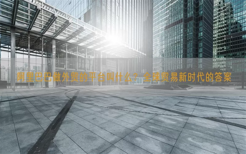 阿里巴巴做外贸的平台叫什么？全球贸易新时代的答案