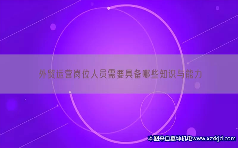 外贸运营岗位人员需要具备哪些知识与能力(pic1)