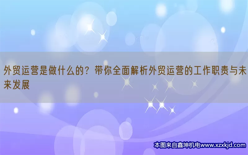 外贸运营是做什么的？带你全面解析外贸运营的工作职责与未来发展(pic1)