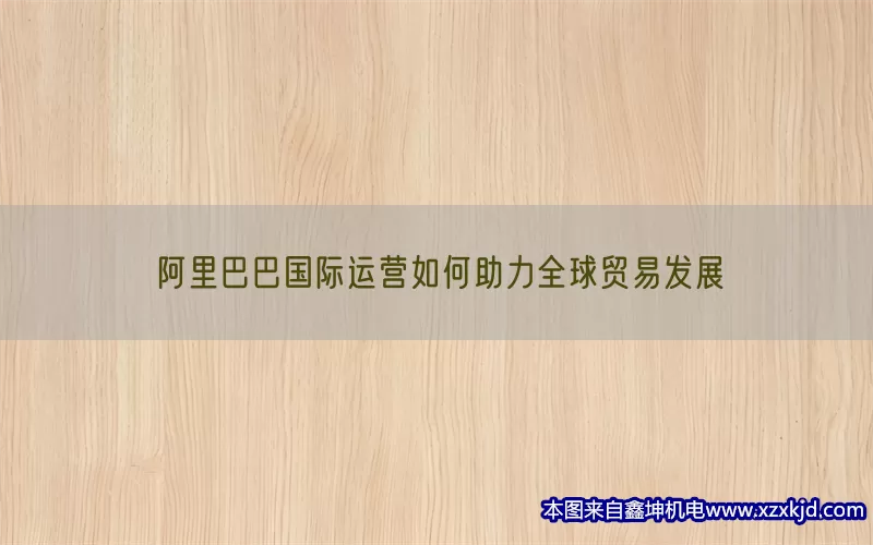 阿里巴巴国际运营如何助力全球贸易发展(pic1)