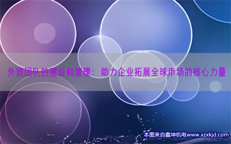 外贸团队的建设和管理：助力企业拓展全球市场的核心力量(pic1)