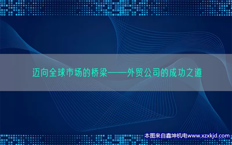 迈向全球市场的桥梁——外贸公司的成功之道(pic1)