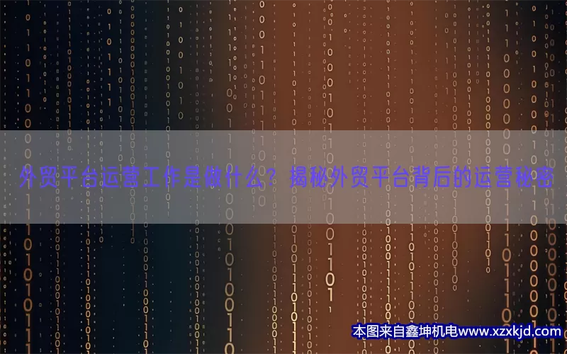 外贸平台运营工作是做什么？揭秘外贸平台背后的运营秘密(pic1)