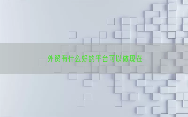 外贸有什么好的平台可以做现在