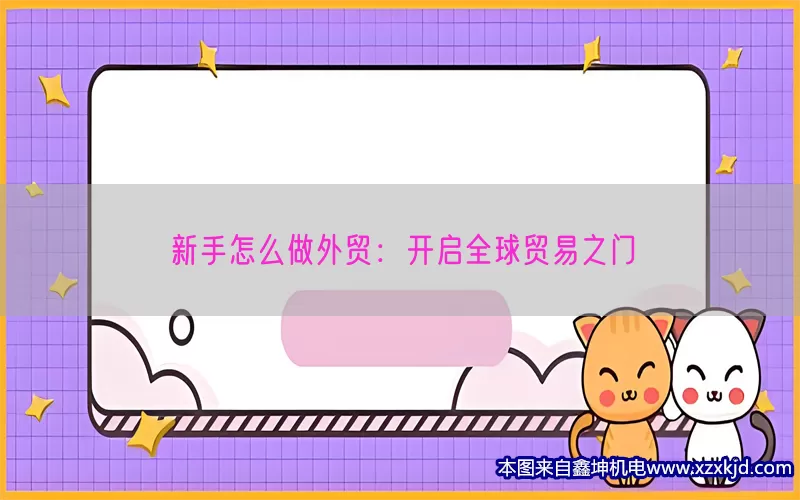 新手怎么做外贸：开启全球贸易之门(pic1)