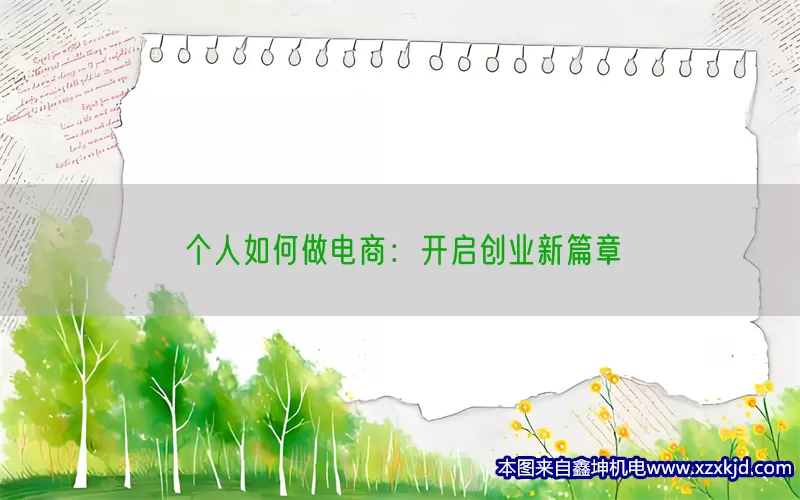 个人如何做电商：开启创业新篇章(pic1)
