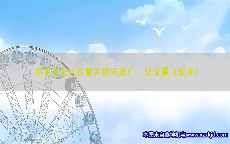 拼多多怎么设置关键词推广，让流量飞起来！(pic1)