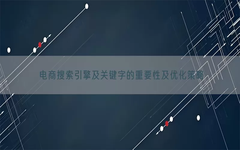 电商搜索引擎及关键字的重要性及优化策略