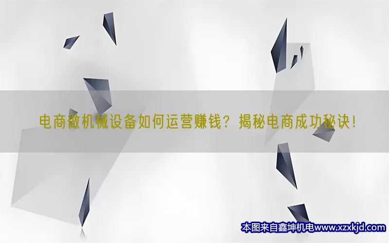电商做机械设备如何运营赚钱？揭秘电商成功秘诀！(pic1)