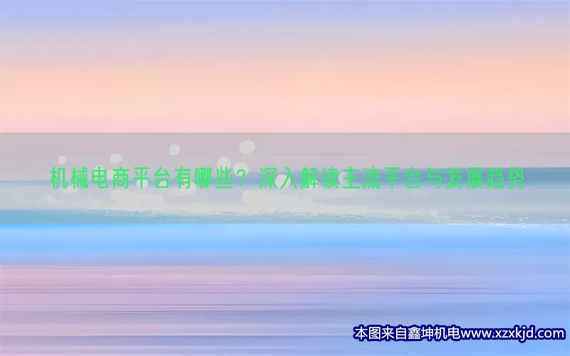 机械电商平台有哪些？深入解读主流平台与发展趋势(pic1)