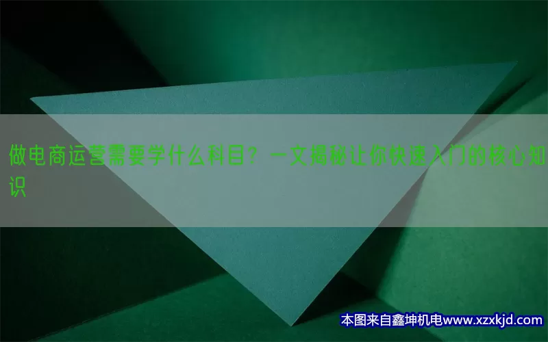 做电商运营需要学什么科目？一文揭秘让你快速入门的核心知识(pic1)