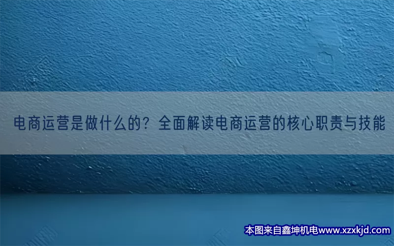 电商运营是做什么的？全面解读电商运营的核心职责与技能(pic1)
