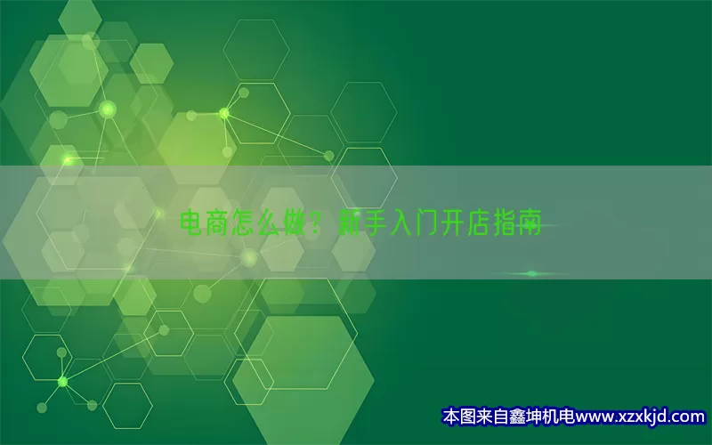 电商怎么做？新手入门开店指南(pic1)