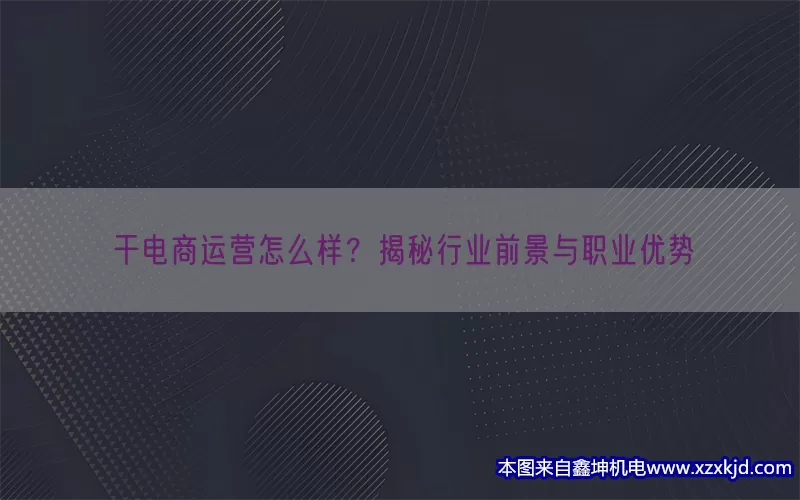 干电商运营怎么样？揭秘行业前景与职业优势(pic1)