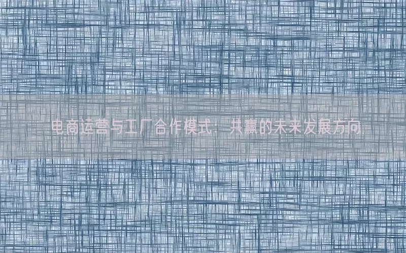 电商运营与工厂合作模式：共赢的未来发展方向