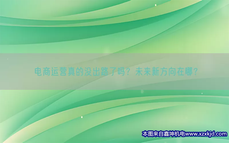 电商运营真的没出路了吗？未来新方向在哪？(pic1)