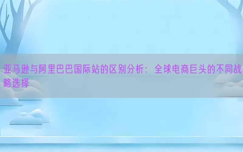 亚马逊与阿里巴巴国际站的区别分析：全球电商巨头的不同战略选择