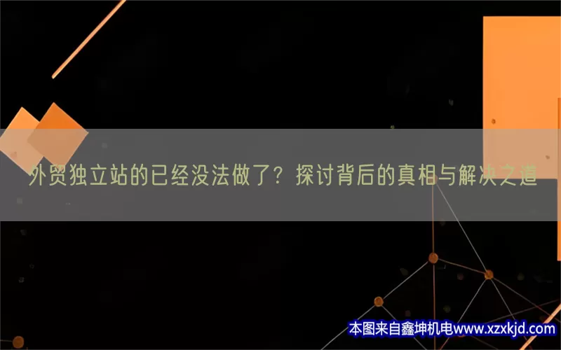 外贸独立站的已经没法做了？探讨背后的真相与解决之道(pic1)
