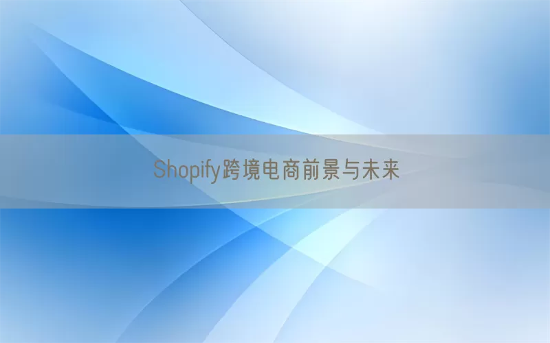 Shopify跨境电商前景与未来
